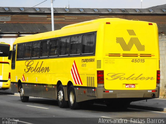 Viação Itapemirim 45015 na cidade de Rio de Janeiro, Rio de Janeiro, Brasil, por Alexsandro  Farias Barros. ID da foto: 1493764.