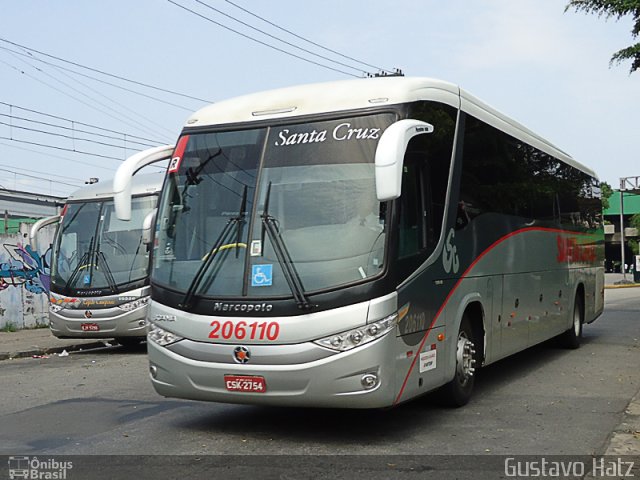 Viação Santa Cruz 206110 na cidade de São Paulo, São Paulo, Brasil, por Gustavo Hatzlhoffer Ferreira. Número da foto: #1494328.