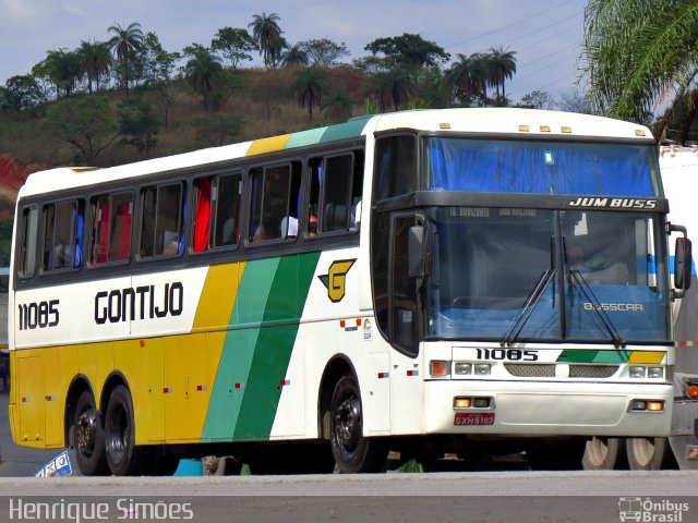 Empresa Gontijo de Transportes 11085 na cidade de Sabará, Minas Gerais, Brasil, por Henrique Simões. Número da foto: #1497659.