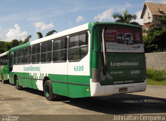 Viação Leopoldinense 6500 na cidade de Leopoldina, Minas Gerais, Brasil, por Johnattan Cerqueira. Número da foto: #1496929.