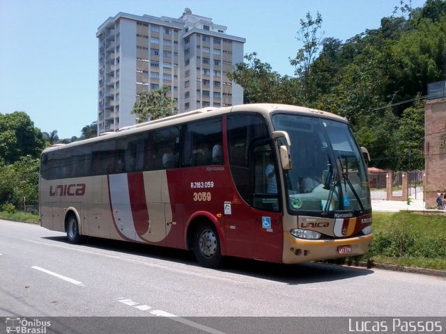 Transportes Única Petrópolis RJ 163.059 na cidade de Petrópolis, Rio de Janeiro, Brasil, por Lucas Passos. Número da foto: #1500534.