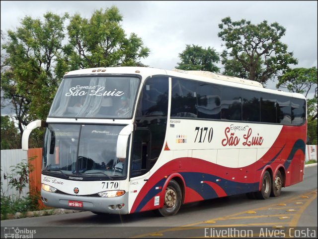 Expresso São Luiz 7170 na cidade de Brasília, Distrito Federal, Brasil, por Elivelthon  Alves Costa. Número da foto: #1446821.