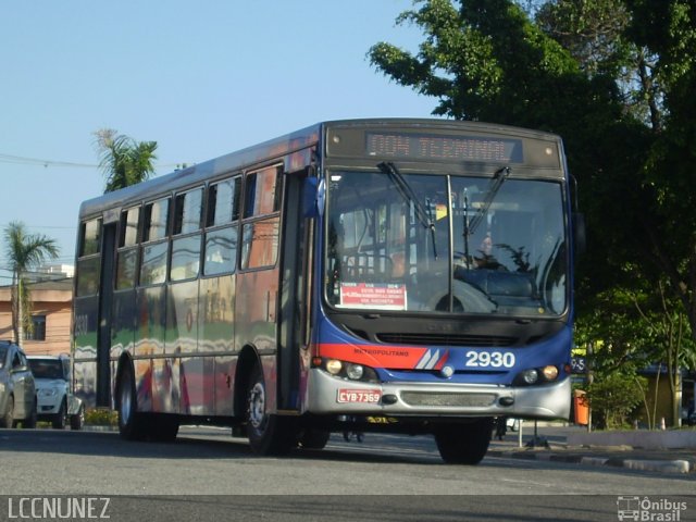 Viação Riacho Grande 2930 na cidade de São Bernardo do Campo, São Paulo, Brasil, por Luis Nunez. Número da foto: #1447702.