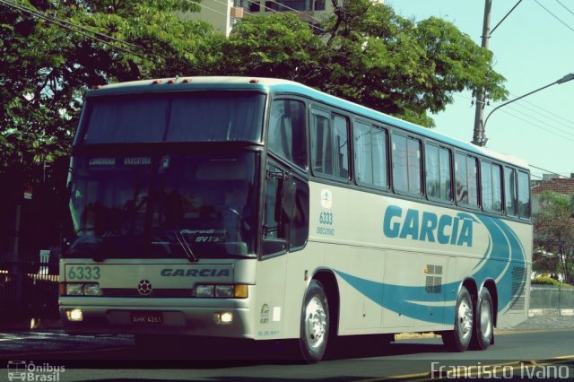 Viação Garcia 6333 na cidade de Presidente Prudente, São Paulo, Brasil, por Francisco Ivano. ID da foto: 1447328.