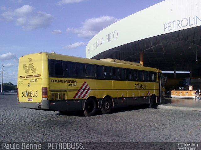 Viação Itapemirim 40357 na cidade de Petrolina, Pernambuco, Brasil, por Paulo Renne. Número da foto: #1447124.