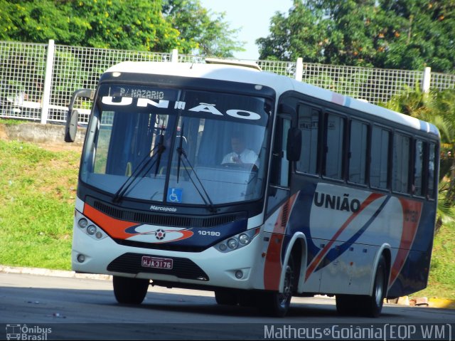 Expresso União 10190 na cidade de Goiânia, Goiás, Brasil, por Vicente Pinto Moreira. Número da foto: #1502892.