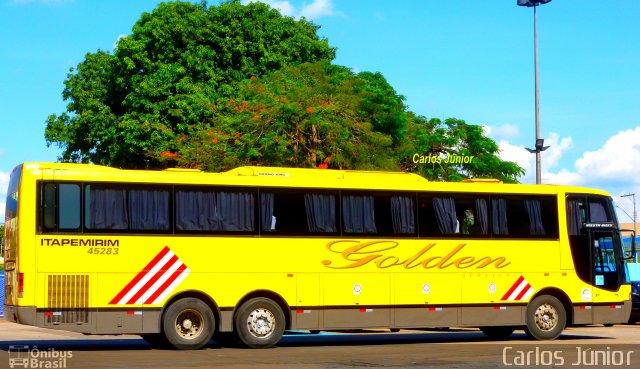 Viação Itapemirim 45283 na cidade de Goiânia, Goiás, Brasil, por Carlos Júnior. Número da foto: #1501295.