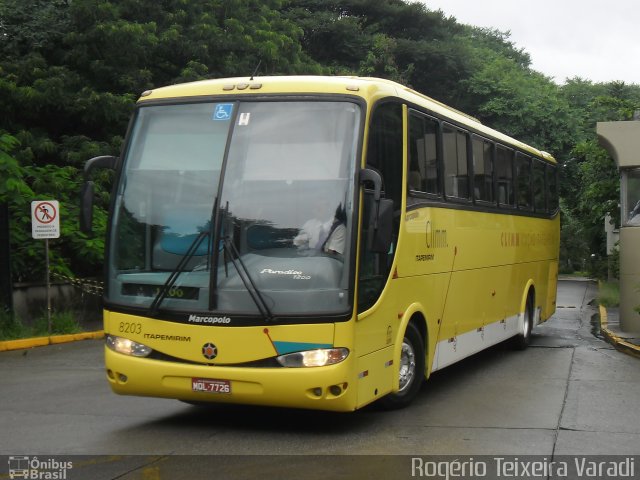 Viação Itapemirim 8203 na cidade de São Paulo, São Paulo, Brasil, por Rogério Teixeira Varadi. Número da foto: #1503630.