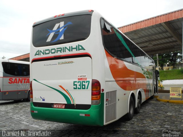 Empresa de Transportes Andorinha 5367 na cidade de Guaratinguetá, São Paulo, Brasil, por Daniel Nascimento  Trindade. ID da foto: 1503366.