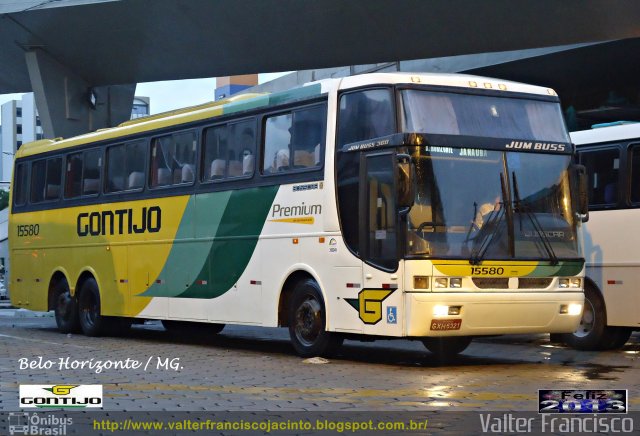 Empresa Gontijo de Transportes 15580 na cidade de Belo Horizonte, Minas Gerais, Brasil, por Valter Francisco. ID da foto: 1504755.