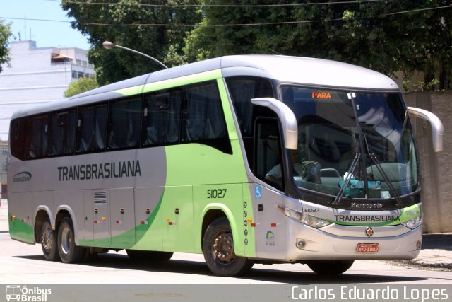 Transbrasiliana Transportes e Turismo 51027 na cidade de Rio de Janeiro, Rio de Janeiro, Brasil, por Carlos Eduardo Lopes. ID da foto: 1504931.