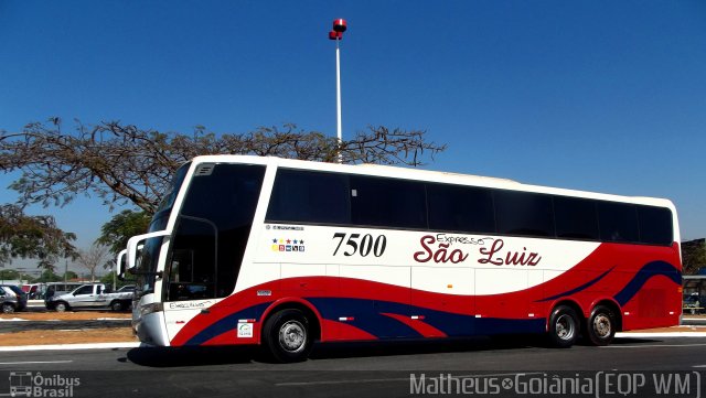 Expresso São Luiz 7500 na cidade de Goiânia, Goiás, Brasil, por Vicente Pinto Moreira. Número da foto: #1505402.