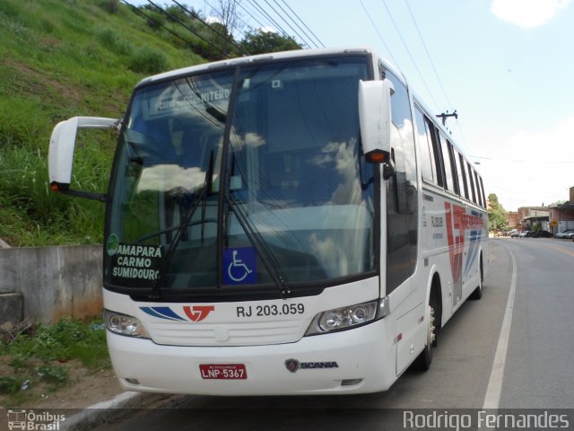 Viação Teresópolis RJ 203.059 na cidade de Sapucaia, Rio de Janeiro, Brasil, por Rodrigo Fernades. Número da foto: #1449884.