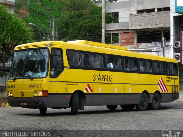 Viação Itapemirim 40489 na cidade de Cachoeiro de Itapemirim, Espírito Santo, Brasil, por Henrique Simões. ID da foto: 1449479.