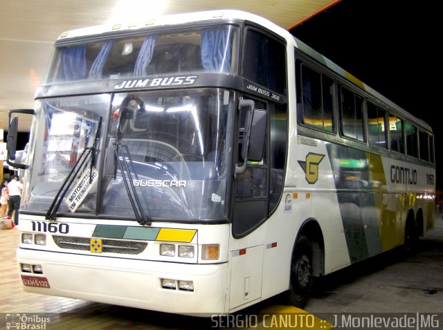 Empresa Gontijo de Transportes 11160 na cidade de João Monlevade, Minas Gerais, Brasil, por Sérgio Augusto Braga Canuto. Número da foto: #1449729.