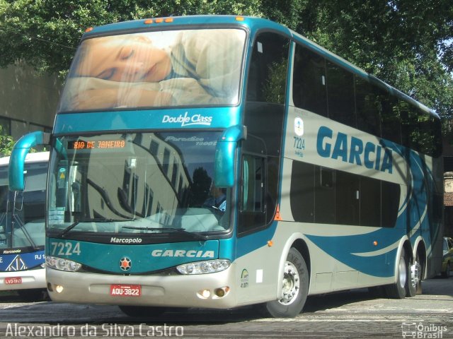 Viação Garcia 7224 na cidade de Rio de Janeiro, Rio de Janeiro, Brasil, por Alexandro da Silva Castro. Número da foto: #1454147.