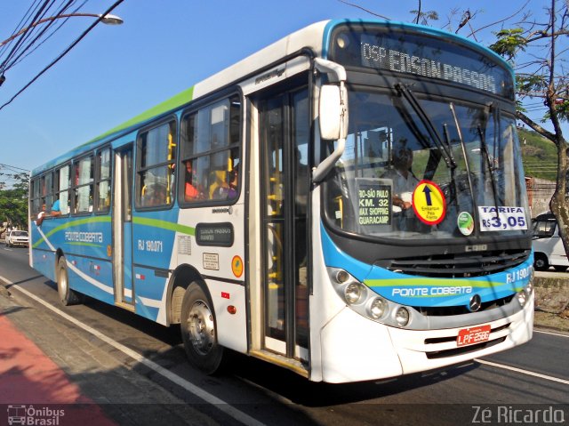 Viação Ponte Coberta RJ 190.071 na cidade de Rio de Janeiro, Rio de Janeiro, Brasil, por Zé Ricardo Reis. Número da foto: #1457414.