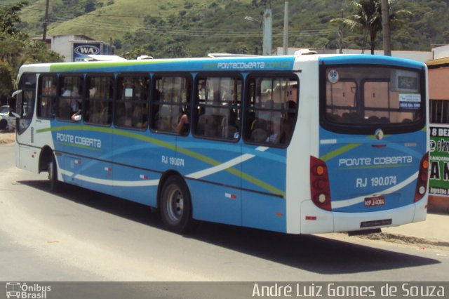 Viação Ponte Coberta RJ 190.074 na cidade de Nova Iguaçu, Rio de Janeiro, Brasil, por André Luiz Gomes de Souza. ID da foto: 1458750.