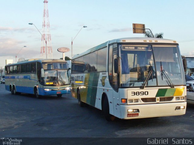 Empresa Gontijo de Transportes 3890 na cidade de Feira de Santana, Bahia, Brasil, por Gabriel  Santos-ba. ID da foto: 1457531.