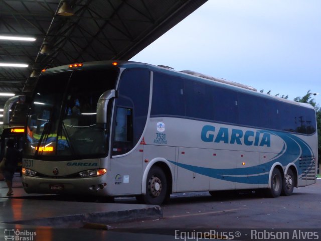 Viação Garcia 7531 na cidade de Paranavaí, Paraná, Brasil, por Robson Alves. Número da foto: #1459246.
