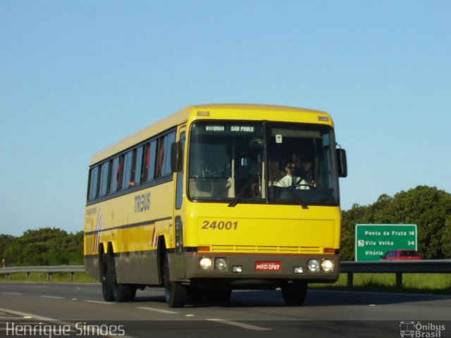Viação Itapemirim 24001 na cidade de Guarapari, Espírito Santo, Brasil, por Henrique Simões. Número da foto: #1458320.