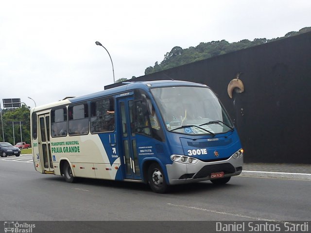 Viação Piracicabana Praia Grande 3001E na cidade de Praia Grande, São Paulo, Brasil, por Daniel Santos Sardi. Número da foto: #823651.