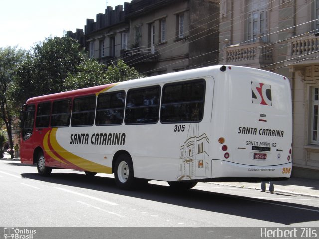 Santa Catarina Transportes 305 na cidade de Santa Maria, Rio Grande do Sul, Brasil, por Herbert Zils. Número da foto: #822941.