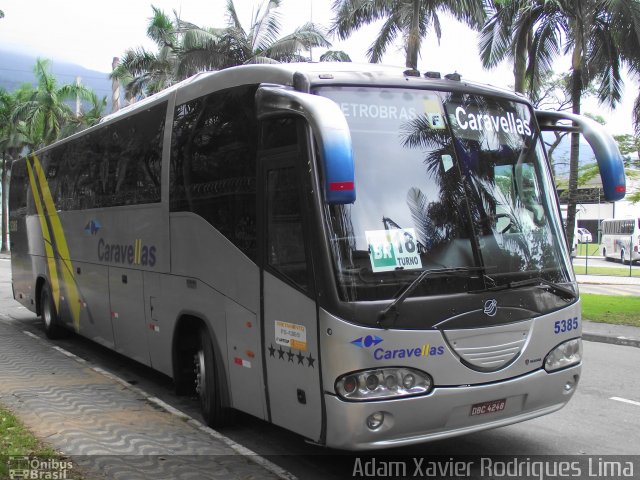 Caravellas Transportes e Turismo 5385 na cidade de Cubatão, São Paulo, Brasil, por Adam Xavier Rodrigues Lima. Número da foto: #824039.