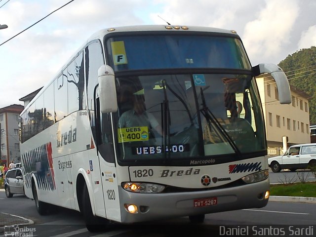 Breda Transportes e Serviços 1820 na cidade de Praia Grande, São Paulo, Brasil, por Daniel Santos Sardi. Número da foto: #823363.