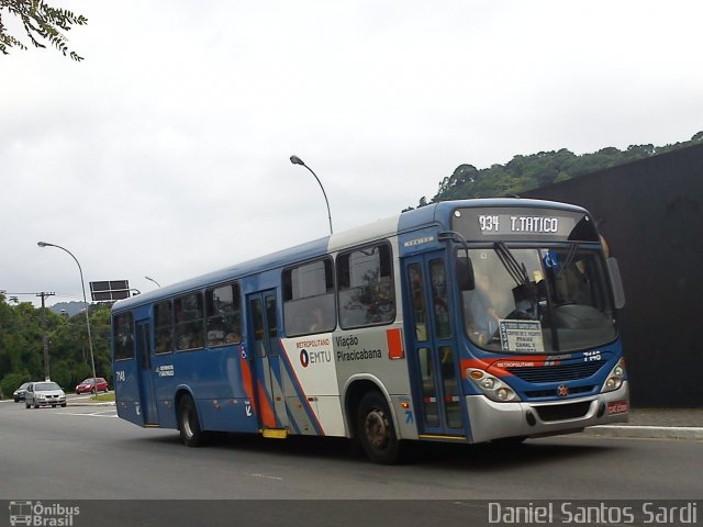 Viação Piracicabana 7148 na cidade de Praia Grande, São Paulo, Brasil, por Daniel Santos Sardi. Número da foto: #823677.
