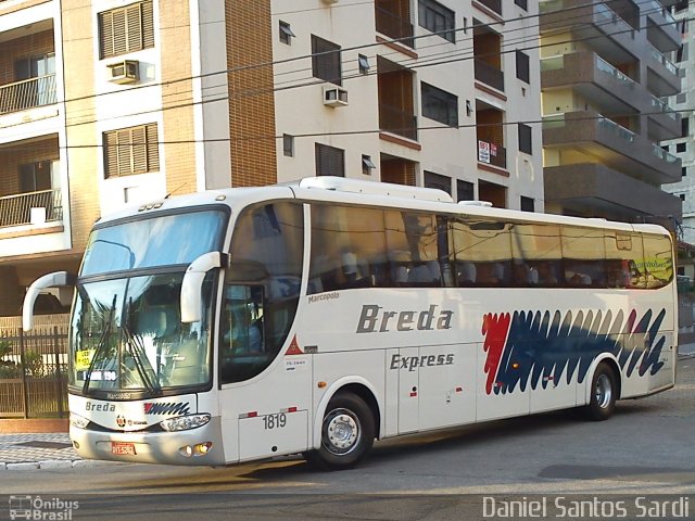 Breda Transportes e Serviços 1819 na cidade de Praia Grande, São Paulo, Brasil, por Daniel Santos Sardi. Número da foto: #823371.