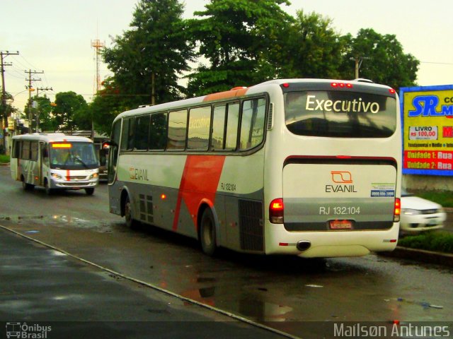 Evanil Transportes e Turismo RJ 132.104 na cidade de Nova Iguaçu, Rio de Janeiro, Brasil, por Maílsøn Antunes. ID da foto: 841092.