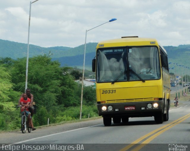 Viação Itapemirim 20331 na cidade de Jequié, Bahia, Brasil, por Felipe Pessoa de Albuquerque. ID da foto: 843253.