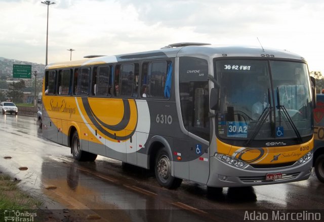 Viação Santa Edwiges 6310 na cidade de Belo Horizonte, Minas Gerais, Brasil, por Adão Raimundo Marcelino. Número da foto: #844025.