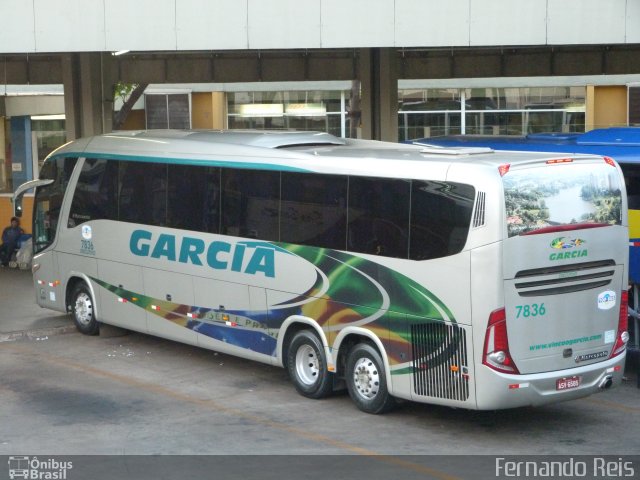 Viação Garcia 7836 na cidade de Ribeirão Preto, São Paulo, Brasil, por Fernando Reis. Número da foto: #842449.