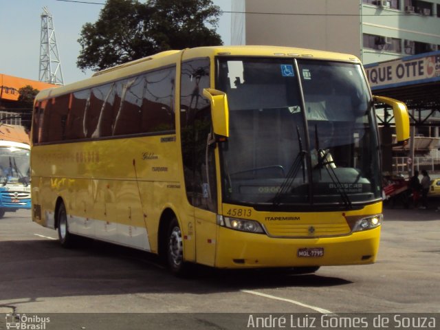 Viação Itapemirim 45813 na cidade de Rio de Janeiro, Rio de Janeiro, Brasil, por André Luiz Gomes de Souza. ID da foto: 844837.