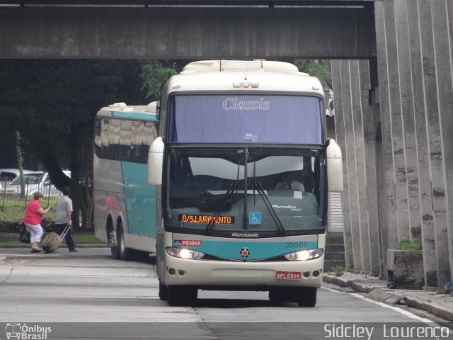 Empresa de Ônibus Nossa Senhora da Penha 35086 na cidade de Curitiba, Paraná, Brasil, por Sidcley Lourenço. ID da foto: 846105.