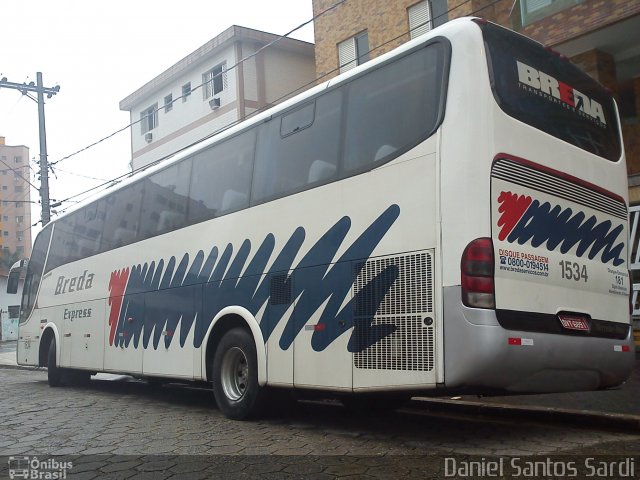 Breda Transportes e Serviços 1534 na cidade de Praia Grande, São Paulo, Brasil, por Daniel Santos Sardi. Número da foto: #848205.