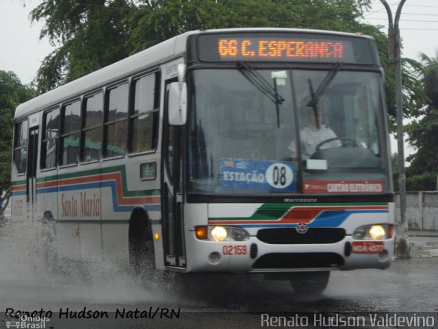 Auto Ônibus Santa Maria Transporte e Turismo 02159 na cidade de Natal, Rio Grande do Norte, Brasil, por Renato Hudson Valdevino. Número da foto: #849472.
