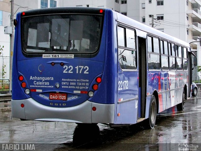 Viação Cidade de Caieiras 22.172 na cidade de São Paulo, São Paulo, Brasil, por Fabio Lima. Número da foto: #850109.
