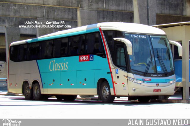 Empresa de Ônibus Nossa Senhora da Penha 50030 na cidade de Curitiba, Paraná, Brasil, por Alain Gustavo Melo. ID da foto: 848963.