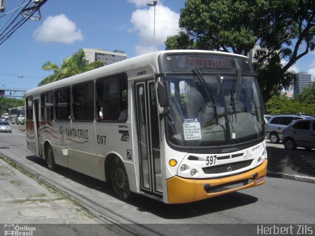 Auto Viação Santa Cruz 597 na cidade de Recife, Pernambuco, Brasil, por Herbert Zils. Número da foto: #852655.