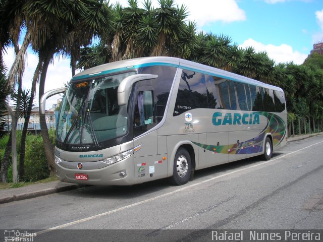 Viação Garcia 7376 na cidade de Curitiba, Paraná, Brasil, por Rafael Nunes Pereira. ID da foto: 853658.