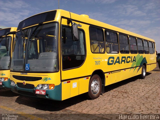 Viação Garcia 7617 na cidade de Londrina, Paraná, Brasil, por Haroldo Ferreira. ID da foto: 853046.