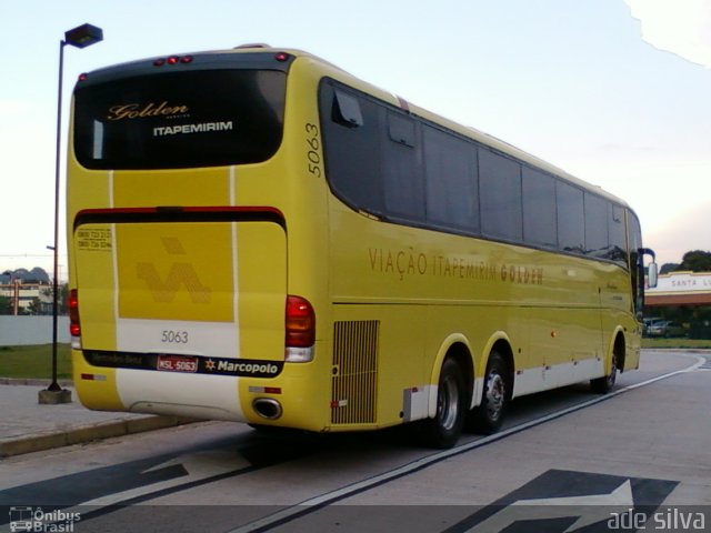 Viação Itapemirim 5063 na cidade de Guarulhos, São Paulo, Brasil, por Ade Silva. Número da foto: #852737.