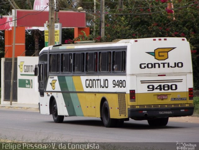 Empresa Gontijo de Transportes 9480 na cidade de Vitória da Conquista, Bahia, Brasil, por Felipe Pessoa de Albuquerque. ID da foto: 853508.