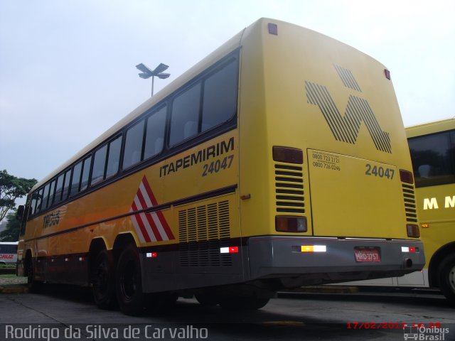 Viação Itapemirim 24047 na cidade de São Paulo, São Paulo, Brasil, por Rodrigo S. G Busólogo do Brasil. ID da foto: 857255.