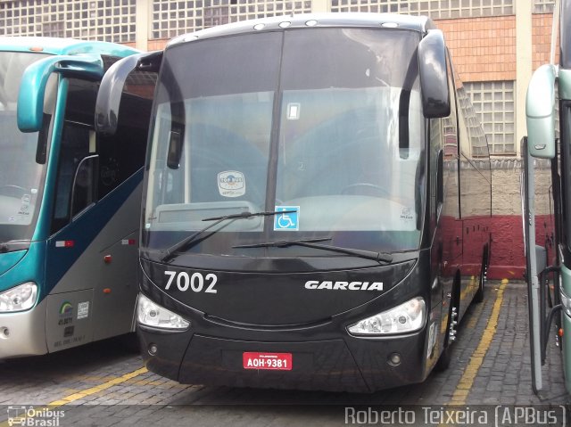 Viação Garcia 7002 na cidade de São Paulo, São Paulo, Brasil, por Roberto Teixeira. Número da foto: #858447.