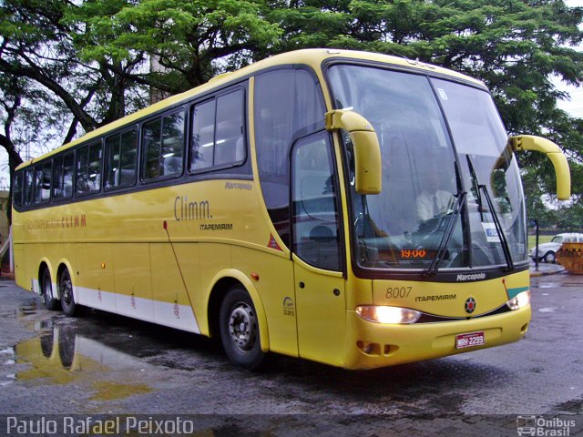 Viação Itapemirim 8007 na cidade de São José dos Campos, São Paulo, Brasil, por Paulo Rafael Peixoto. Número da foto: #856971.