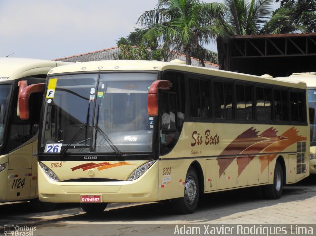 Viação São Bento Campinas - TEL Turismo 2805 na cidade de Cubatão, São Paulo, Brasil, por Adam Xavier Rodrigues Lima. Número da foto: #857242.